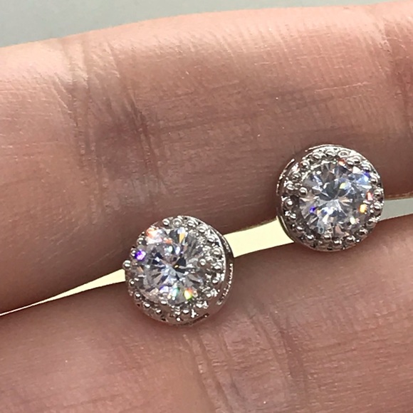 Gold Plated CZ Earrings - Picture 4 of 5